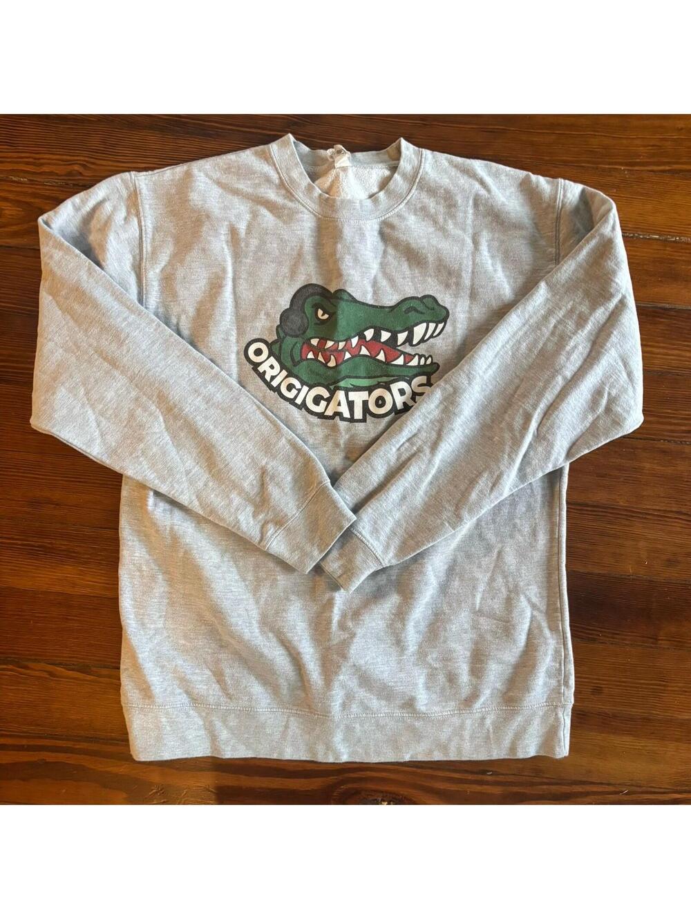 Florida Gators Grey Print Logo Sweatshirt Mens XL Pullover Hoodie “Origigators”